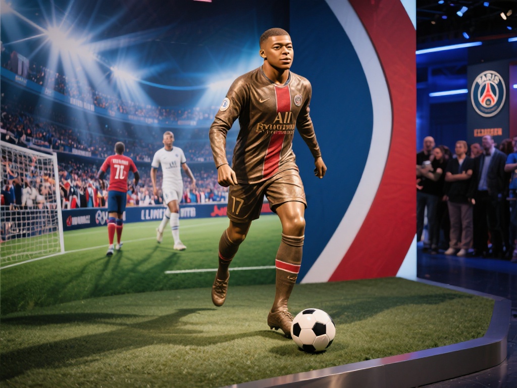 姆巴佩新蜡像亮相:栩栩如生,真假难辨 整体来看,姆巴佩的新蜡像无论从技艺层面还